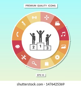 Pedestal - podium icon. Graphic elements for your design