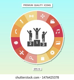 Pedestal podium icon. Graphic elements for your design