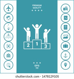 Pedestal - podium icon. Graphic elements for your design
