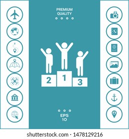 Pedestal podium icon. Graphic elements for your design