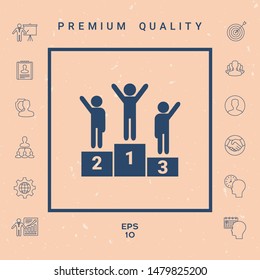 Pedestal podium icon. Graphic elements for your design