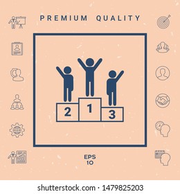 Pedestal - podium icon. Graphic elements for your design