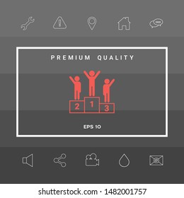 Pedestal - podium icon. Graphic elements for your design
