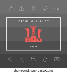 Pedestal podium icon. Graphic elements for your design