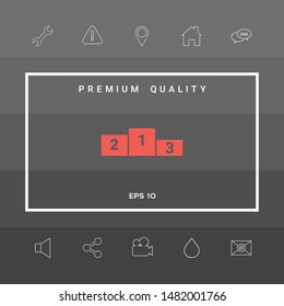 Pedestal podium - icon. Graphic elements for your design