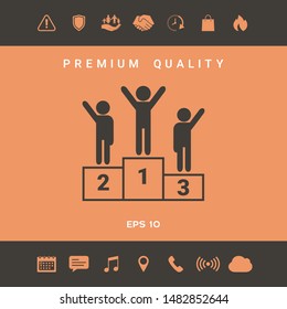 Pedestal - podium icon. Graphic elements for your design