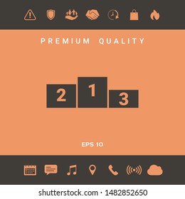 Pedestal podium - icon. Graphic elements for your design