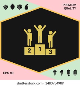 Pedestal podium icon. Graphic elements for your design