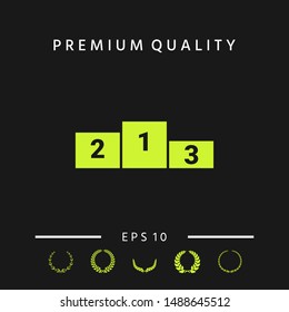 Pedestal podium - icon. Graphic elements for your design