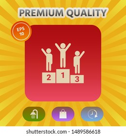 Pedestal podium icon. Graphic elements for your design