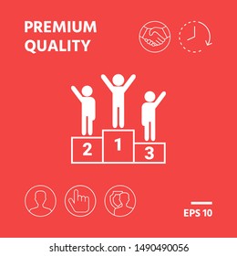 Pedestal - podium icon. Graphic elements for your design
