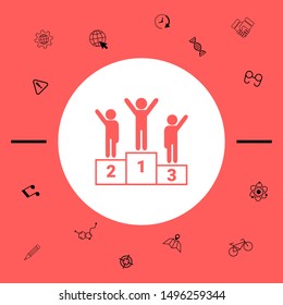 Pedestal - podium icon. Graphic elements for your design