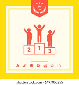 Pedestal - podium icon. Graphic elements for your design