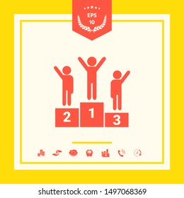Pedestal podium icon. Graphic elements for your design