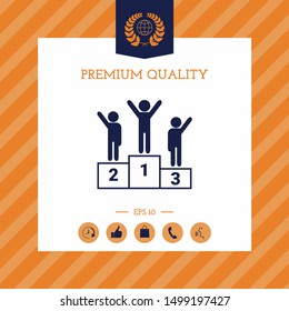 Pedestal - podium icon. Graphic elements for your design