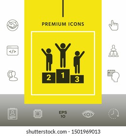 Pedestal podium icon. Graphic elements for your design