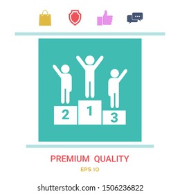 Pedestal podium icon. Graphic elements for your design