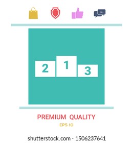 Pedestal podium - icon. Graphic elements for your design