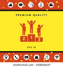 Pedestal podium icon. Graphic elements for your design