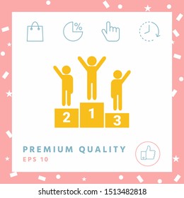 Pedestal podium icon. Graphic elements for your design