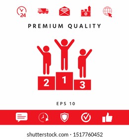 Pedestal podium icon. Graphic elements for your design