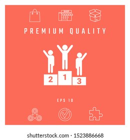 Pedestal podium icon. Graphic elements for your design