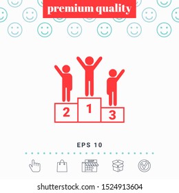 Pedestal - podium icon. Graphic elements for your design