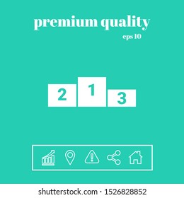 Pedestal podium - icon. Graphic elements for your design