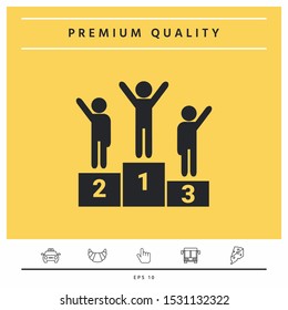 Pedestal podium icon. Graphic elements for your design