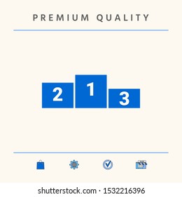 Pedestal podium - icon. Graphic elements for your design