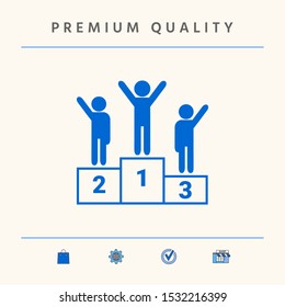 Pedestal - podium icon. Graphic elements for your design