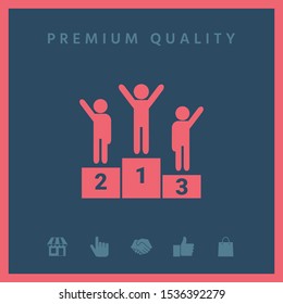 Pedestal podium icon. Graphic elements for your design