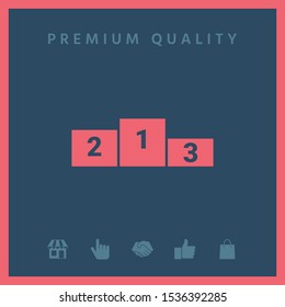 Pedestal podium - icon. Graphic elements for your design