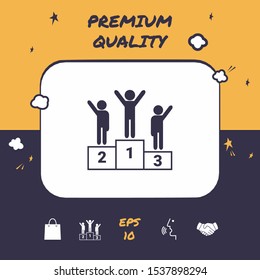 Pedestal - podium icon. Graphic elements for your design