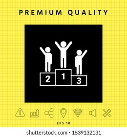 Pedestal - podium icon. Graphic elements for your design