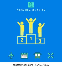 Pedestal - podium icon. Graphic elements for your design
