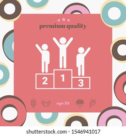 Pedestal - podium icon. Graphic elements for your design