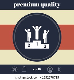 Pedestal podium icon. Graphic elements for your design