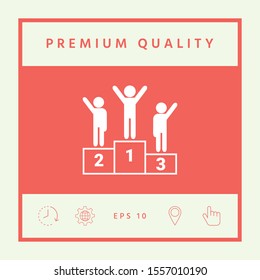 Pedestal - podium icon. Graphic elements for your design