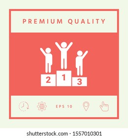 Pedestal podium icon. Graphic elements for your design