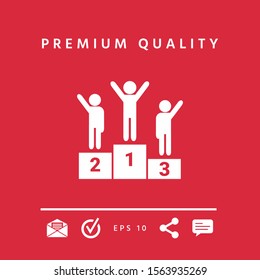 Pedestal podium icon. Graphic elements for your design