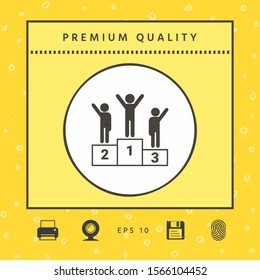 Pedestal - podium icon. Graphic elements for your design