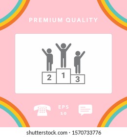 Pedestal - podium icon. Graphic elements for your design