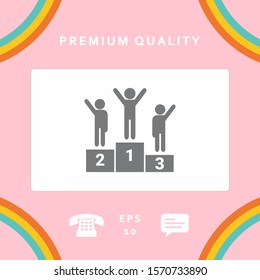 Pedestal podium icon. Graphic elements for your design