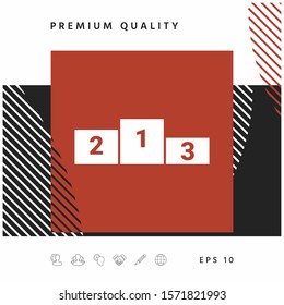 Pedestal podium - icon. Graphic elements for your design