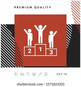 Pedestal - podium icon. Graphic elements for your design
