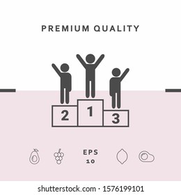 Pedestal - podium icon. Graphic elements for your design