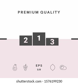 Pedestal podium - icon. Graphic elements for your design
