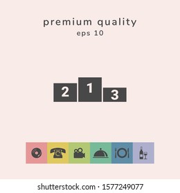 Pedestal podium - icon. Graphic elements for your design