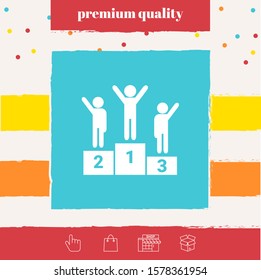 Pedestal podium icon. Graphic elements for your design